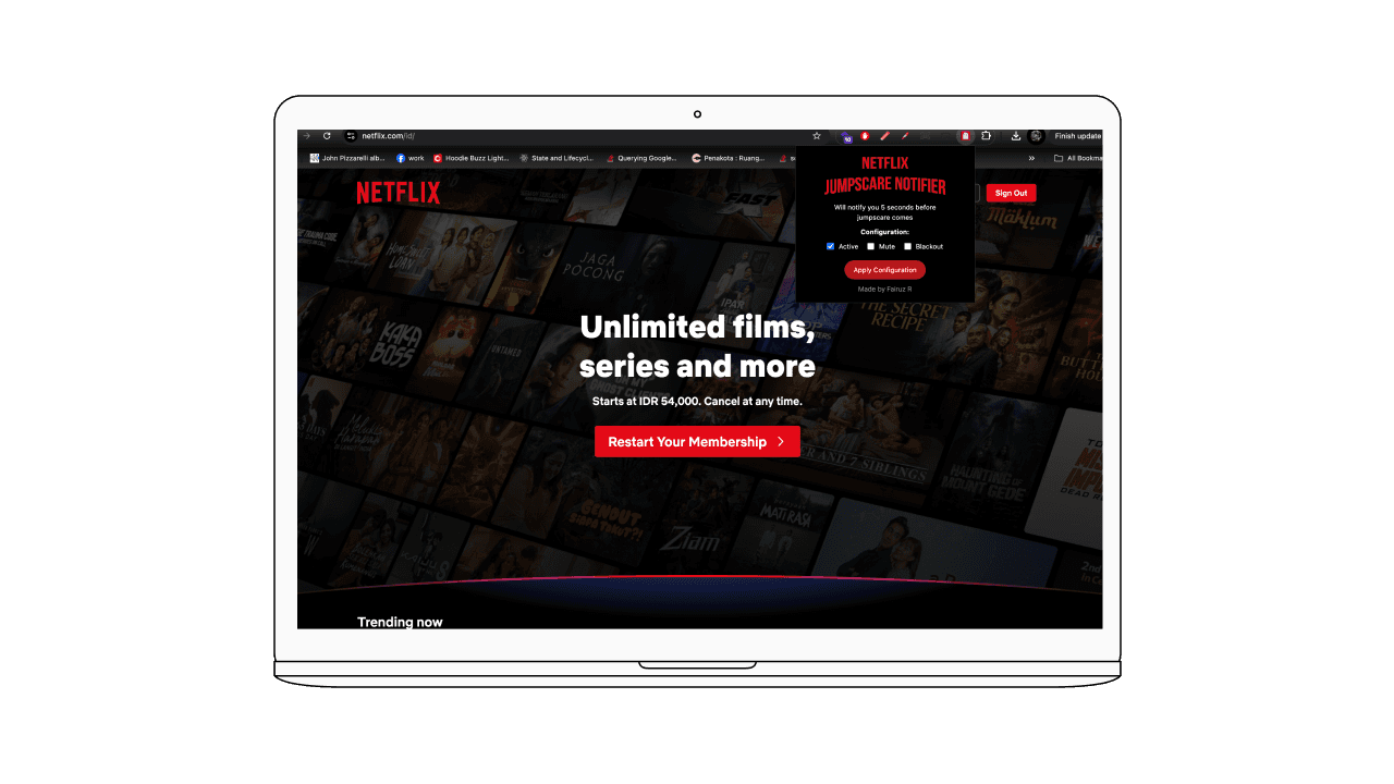 Netflix Jumpscare Notifier
